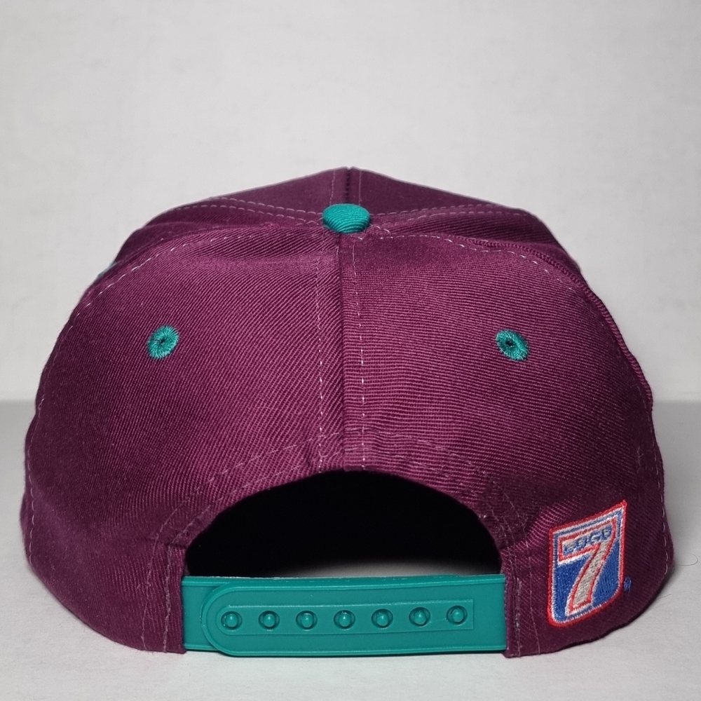 Vintage 90s Anaheim Ducks Spellout Logo7 Hat Cap Snapback NHL Hockey 🔥 - Picture 4 of 5